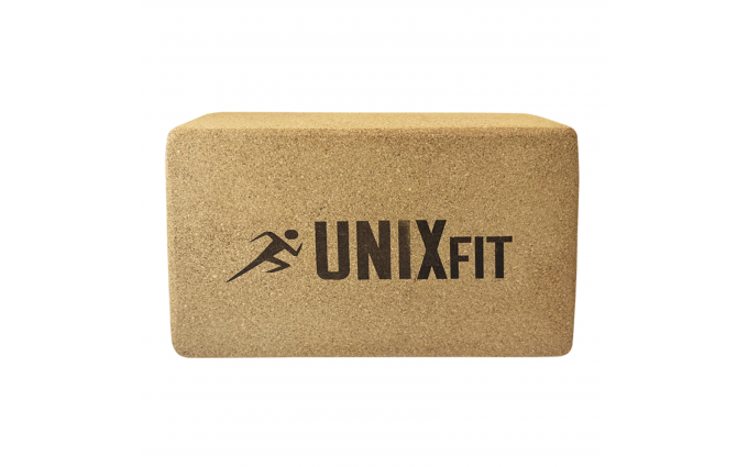 Блок для йоги и фитнеса UNIX Fit пробковый 22.5 х 15 х 7.5 см, 1 шт